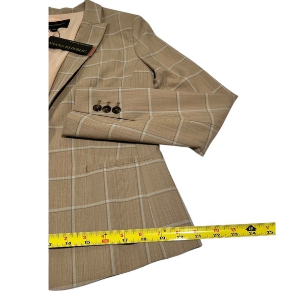 Banana Republic Women's 6 Plaid Blazer Jacket NWT Classic Fit Single Button - Picture 6 of 16